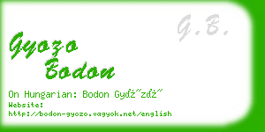 gyozo bodon business card